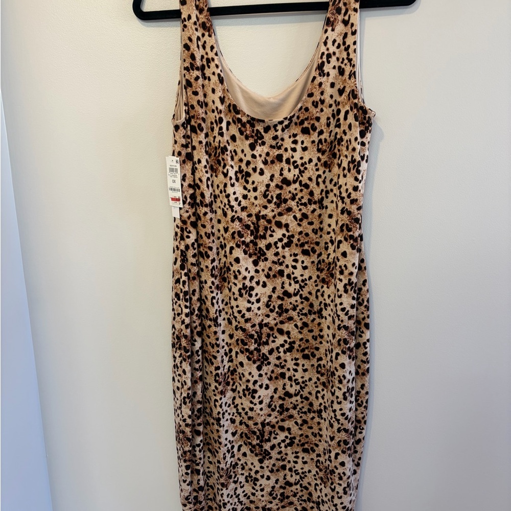 Bar III Beige Textured Knit Dress